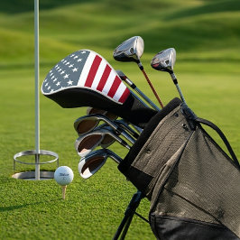 Funda Para Palo De Golf Bandera Americana Patriótica de Estrellas y Franja
