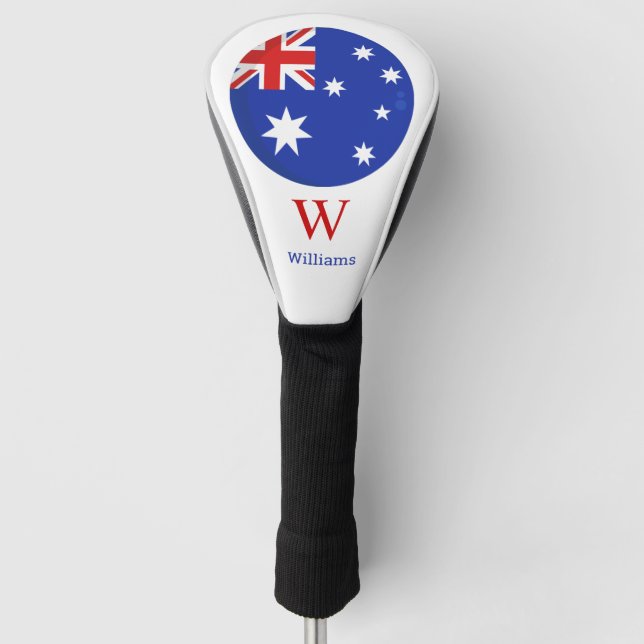 Funda Para Palo De Golf Bandera australiana personalizada (Anverso)