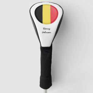 Funda Para Palo De Golf Bandera belga y campos de golf monogramados
