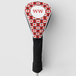 Funda Para Palo De Golf Bandera canadiense personalizada de Canadá Monogra