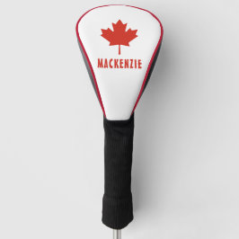 Funda Para Palo De Golf Bandera canadiense Red Maple Leaf Canada Day Name