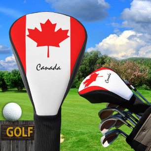 Funda Para Palo De Golf Bandera canadiense y golf Canadá Portadas/clubes d