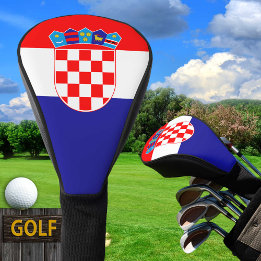 Funda Para Palo De Golf Bandera croata y golf Bandera croata