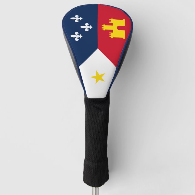 Funda Para Palo De Golf Bandera de Acadia, Luisiana (Anverso)