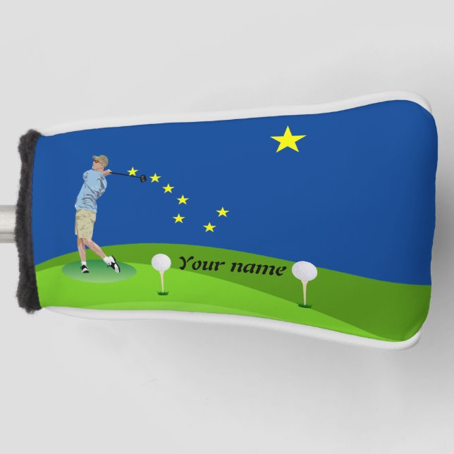 Funda Para Palo De Golf Bandera de Alaska (Anverso)