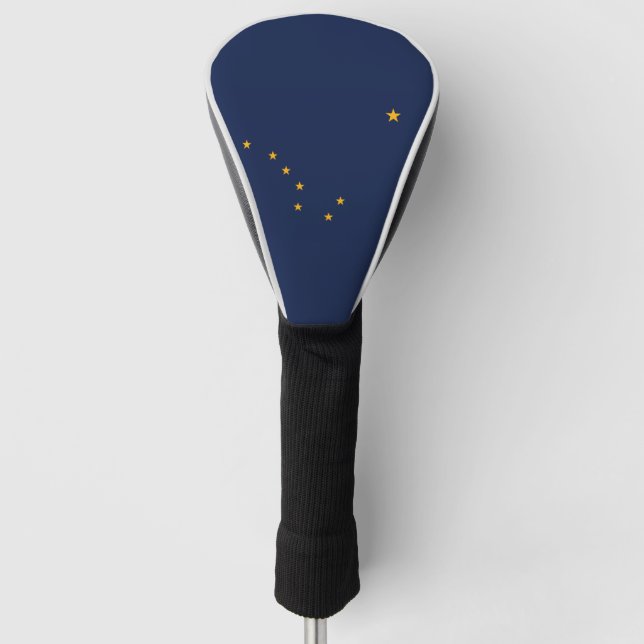 Funda Para Palo De Golf Bandera de Alaska, bandera de Estados Unidos (Anverso)