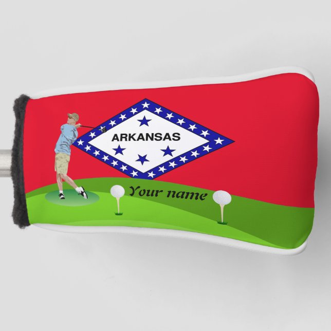 Funda Para Palo De Golf Bandera de Arkansas (Anverso)