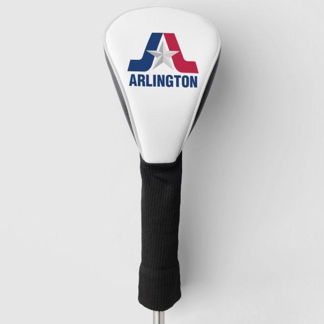 Funda Para Palo De Golf Bandera de Arlington, cubierta del cabezal de golf (Anverso)