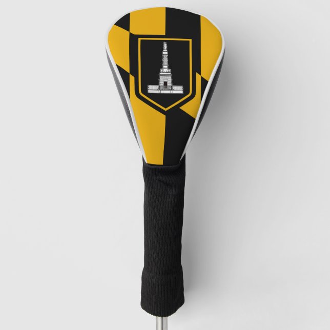 Funda Para Palo De Golf Bandera de Baltimore, Maryland (Anverso)