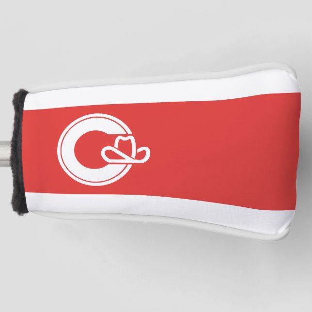 Funda Para Palo De Golf Bandera de Calgary, cubierta del cabezal de golf d (Anverso)