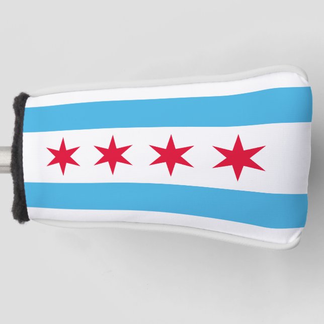 Funda Para Palo De Golf Bandera de Chicago (Anverso)