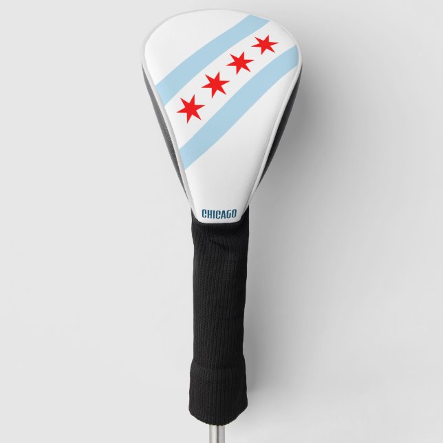 Funda Para Palo De Golf Bandera de Chicago, Illinois (Anverso)