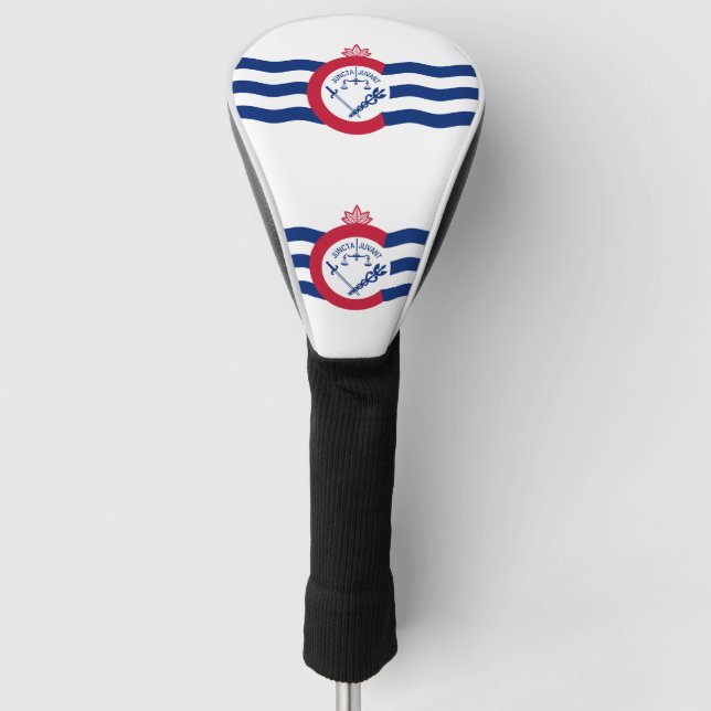 Funda Para Palo De Golf Bandera de Cincinnati, cubierta del cabezal de gol (Anverso)