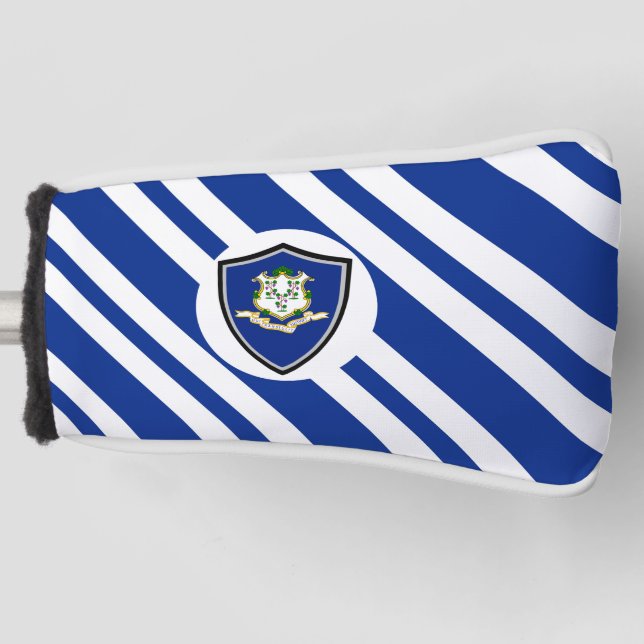 Funda Para Palo De Golf Bandera de Connecticut (Anverso)
