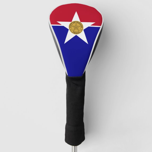 Funda Para Palo De Golf Bandera de Dallas, Texas (Anverso)