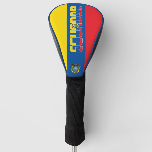 Funda Para Palo De Golf Bandera de Ecuador espléndida patriótica (Anverso)