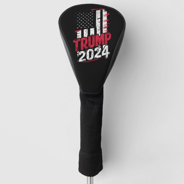 Funda Para Palo De Golf Bandera de época de EE. UU. TRUMP 2024 (Anverso)