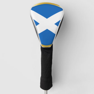 Funda Para Palo De Golf Bandera de Escocia en Círculo Dorado