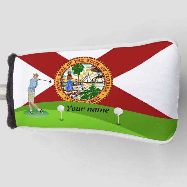 Funda Para Palo De Golf Bandera de Florida (Anverso)