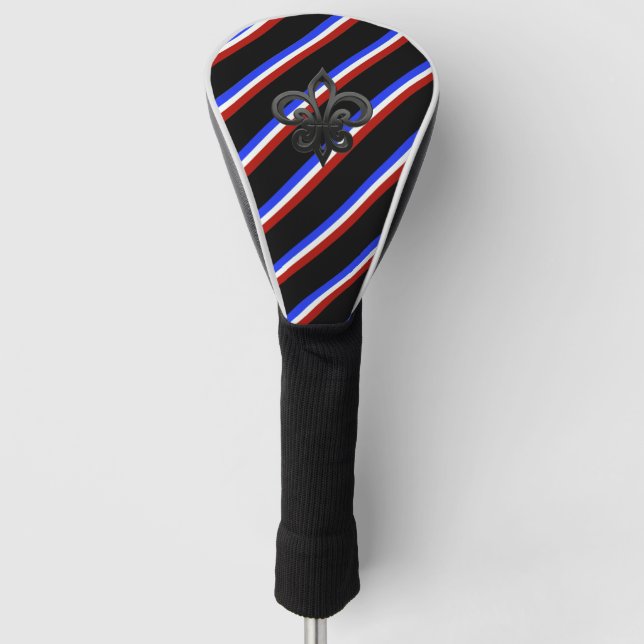 Funda Para Palo De Golf Bandera de franjas francesas (Anverso)