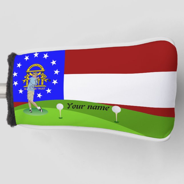 Funda Para Palo De Golf Bandera de Georgia (Anverso)