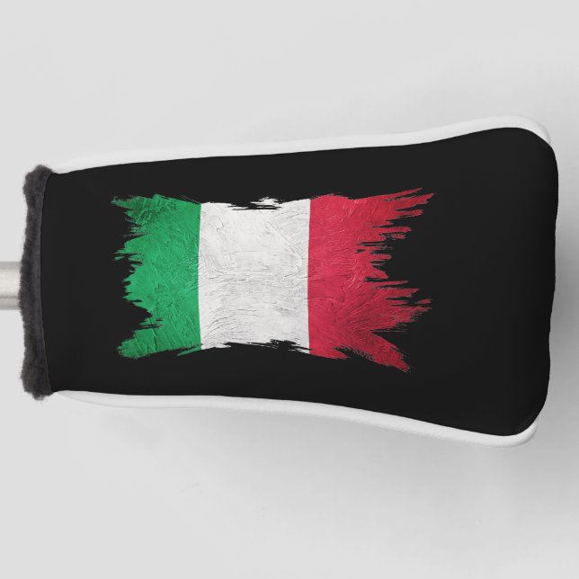 Funda Para Palo De Golf Bandera de Grunge Italia, bandera italiana, pincel (Anverso)