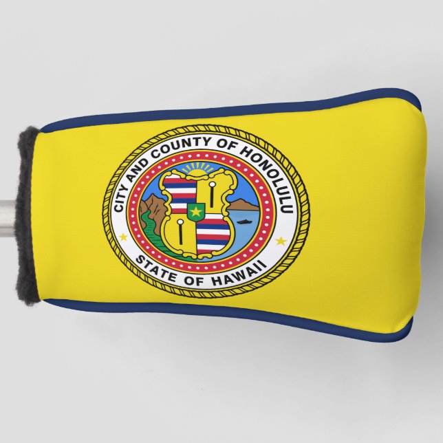 Funda Para Palo De Golf Bandera de Honolulu, Hawai’i (Anverso)