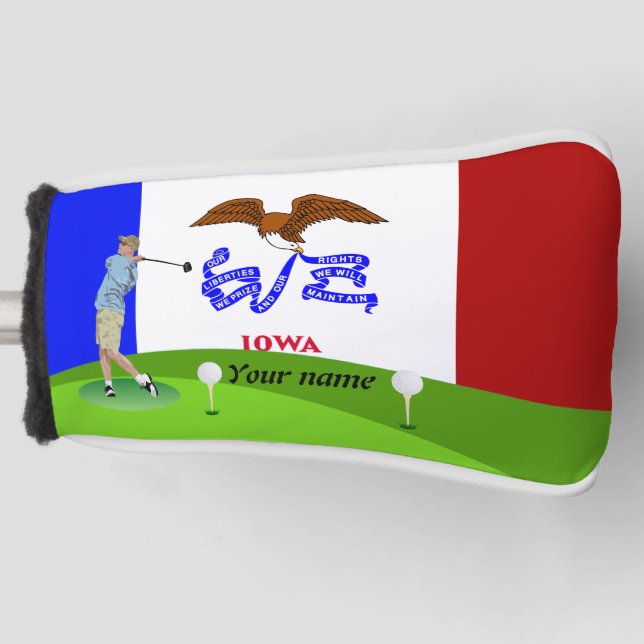 Funda Para Palo De Golf Bandera de Iowa (Anverso)