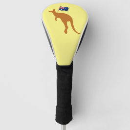 Funda Para Palo De Golf bandera de kangaroo australia amarilla