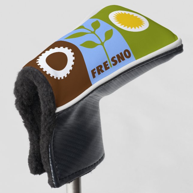 Funda Para Palo De Golf Bandera de la ciudad de Fresno Golf Head Cover (Anverso 3/4)