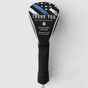 Funda Para Palo De Golf Bandera de la Línea Azul del aniversario de la jub