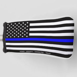 Funda Para Palo De Golf Bandera de la Línea Azul Fina (Estados Unidos)