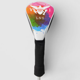 Funda Para Palo De Golf Bandera de las Islas Vírgenes de Estados Unidos, b