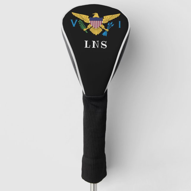 Funda Para Palo De Golf Bandera de las Islas Vírgenes de Estados Unidos, t (Anverso)