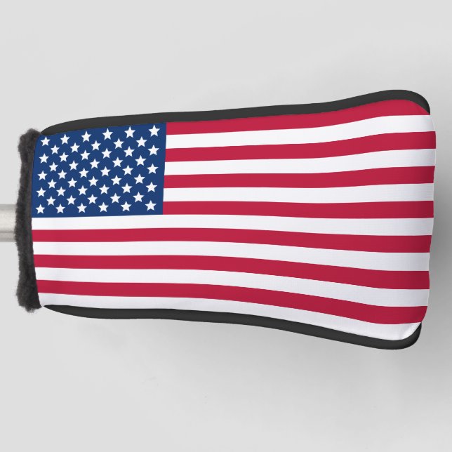 Funda Para Palo De Golf Bandera de los Estados Unidos con estrellas y tira (Anverso)