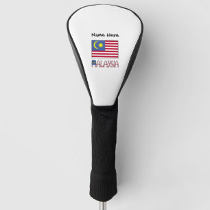 Funda Para Palo De Golf Bandera de Malasia Personalización Negra
