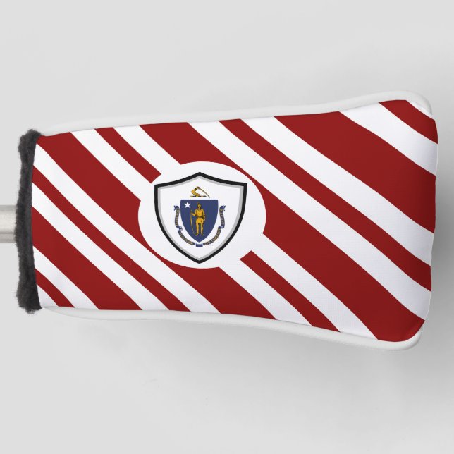 Funda Para Palo De Golf Bandera de Massachusetts (Anverso)