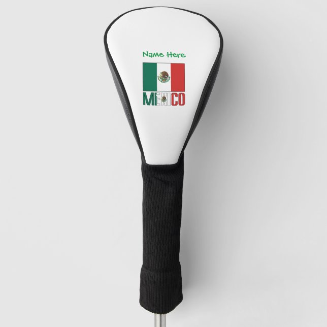 Funda Para Palo De Golf Bandera de México Personalizada (Anverso)