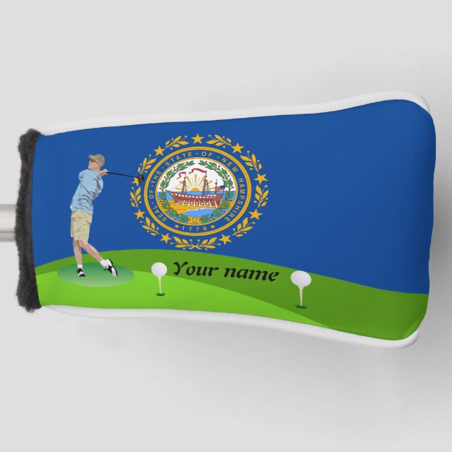 Funda Para Palo De Golf Bandera de New Hampshire (Anverso)