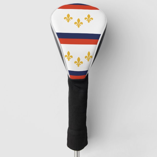 Funda Para Palo De Golf Bandera de New Orleans, Luisiana (Anverso)