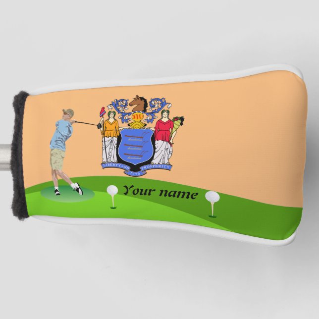 Funda Para Palo De Golf Bandera de Nueva Jersey (Anverso)