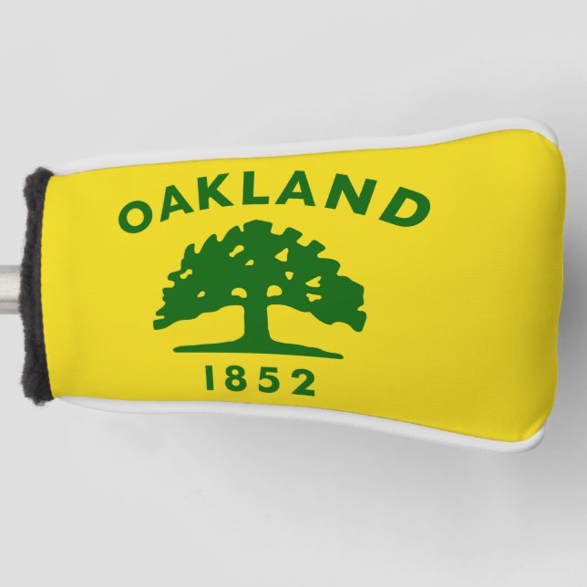 Funda Para Palo De Golf Bandera de Oakland, cubierta de cabeza de golf de  (Anverso)
