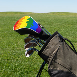 Funda Para Palo De Golf Bandera de orgullo gay arcoíris mosaico abstracto 