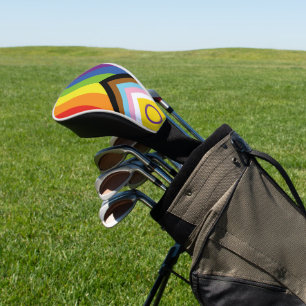 Funda Para Palo De Golf Bandera de orgullo intersexual de SlipperyJoe's fo