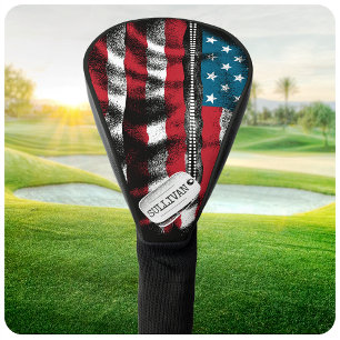 Funda Para Palo De Golf Bandera de perro de soldado militar personalizado