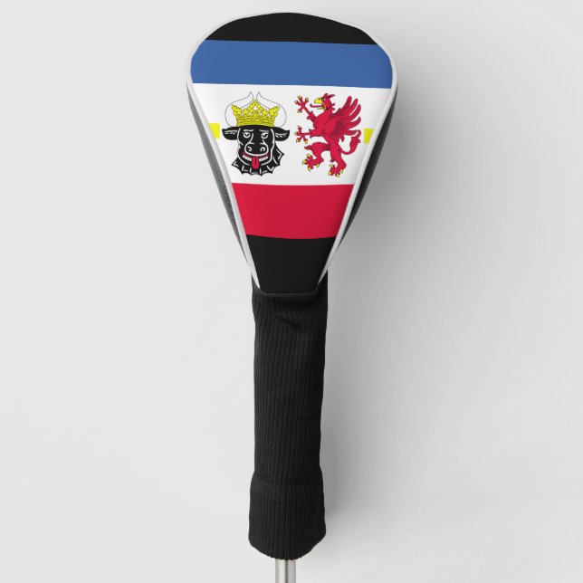 Funda Para Palo De Golf Bandera de Pomerania Mecklenburg-Occidental (Anverso)