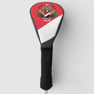 Funda Para Palo De Golf Bandera de Sealand, con el escudo de armas superpu