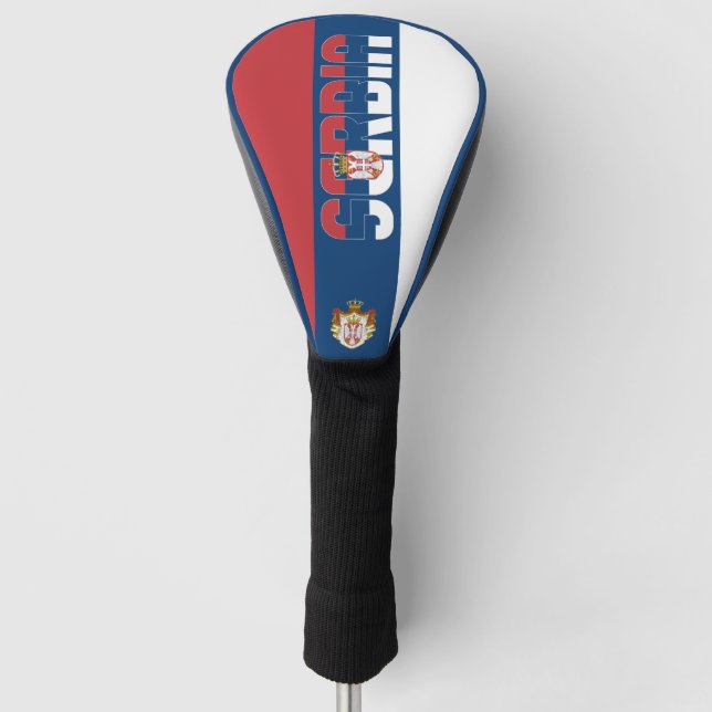 Funda Para Palo De Golf Bandera de Serbia espléndida patriótica (Anverso)