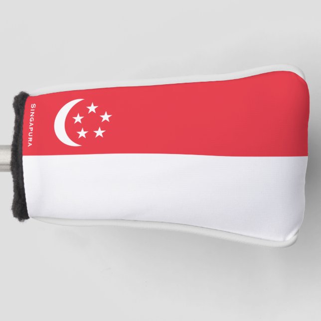 Funda Para Palo De Golf Bandera de Singapur (Anverso)