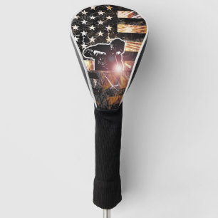 Funda Para Palo De Golf Bandera de soldadura estalla y llama